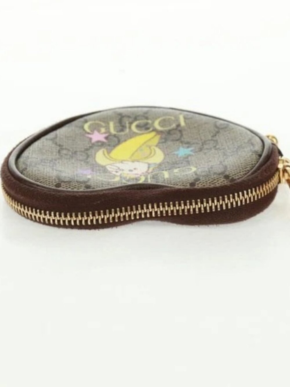 GUCCI GG Supreme Bananya Coin Purse PVC Beige Gold 701062 Auth 168024M - Picture 6 of 15